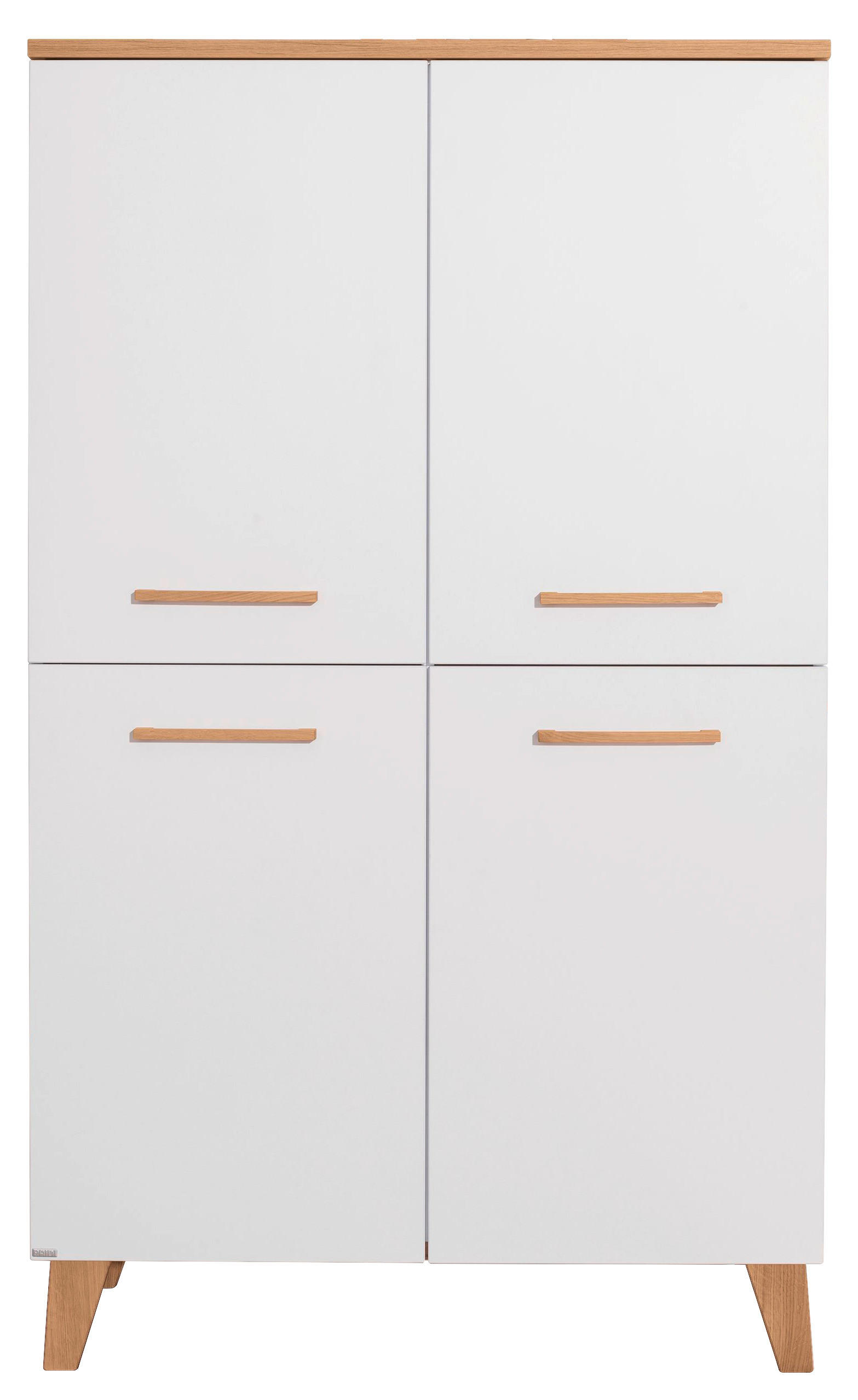 REGAL  94,8/159/39,9 cm Weiss, Eichefarben  - Weiss/Eichefarben, Konventionell, Holz/Holzwerkstoff (94,8/159/39,9cm) - Paidi