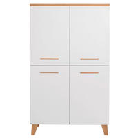 REGAL  94,8/159/39,9 cm Weiss, Eichefarben  - Weiss/Eichefarben, Konventionell, Holz/Holzwerkstoff (94,8/159/39,9cm) - Paidi