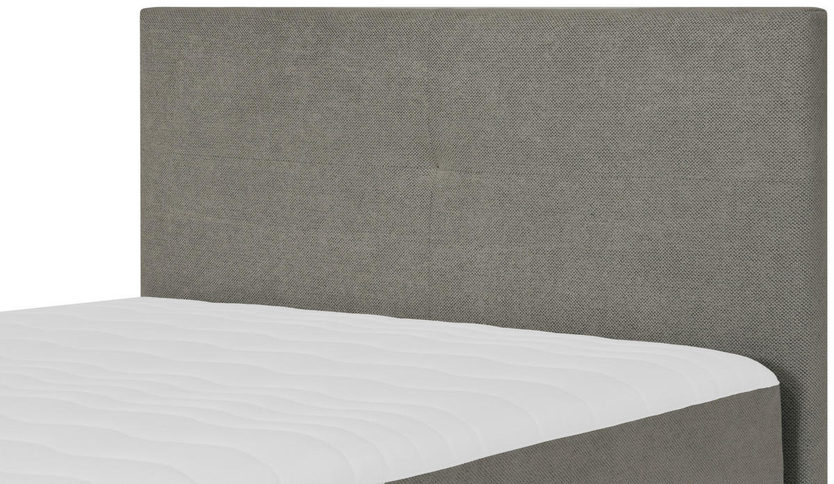 BOXBETT 120/200 cm  in Graphitfarben  - Graphitfarben/Schwarz, Konventionell, Textil (120/200cm) - P & B