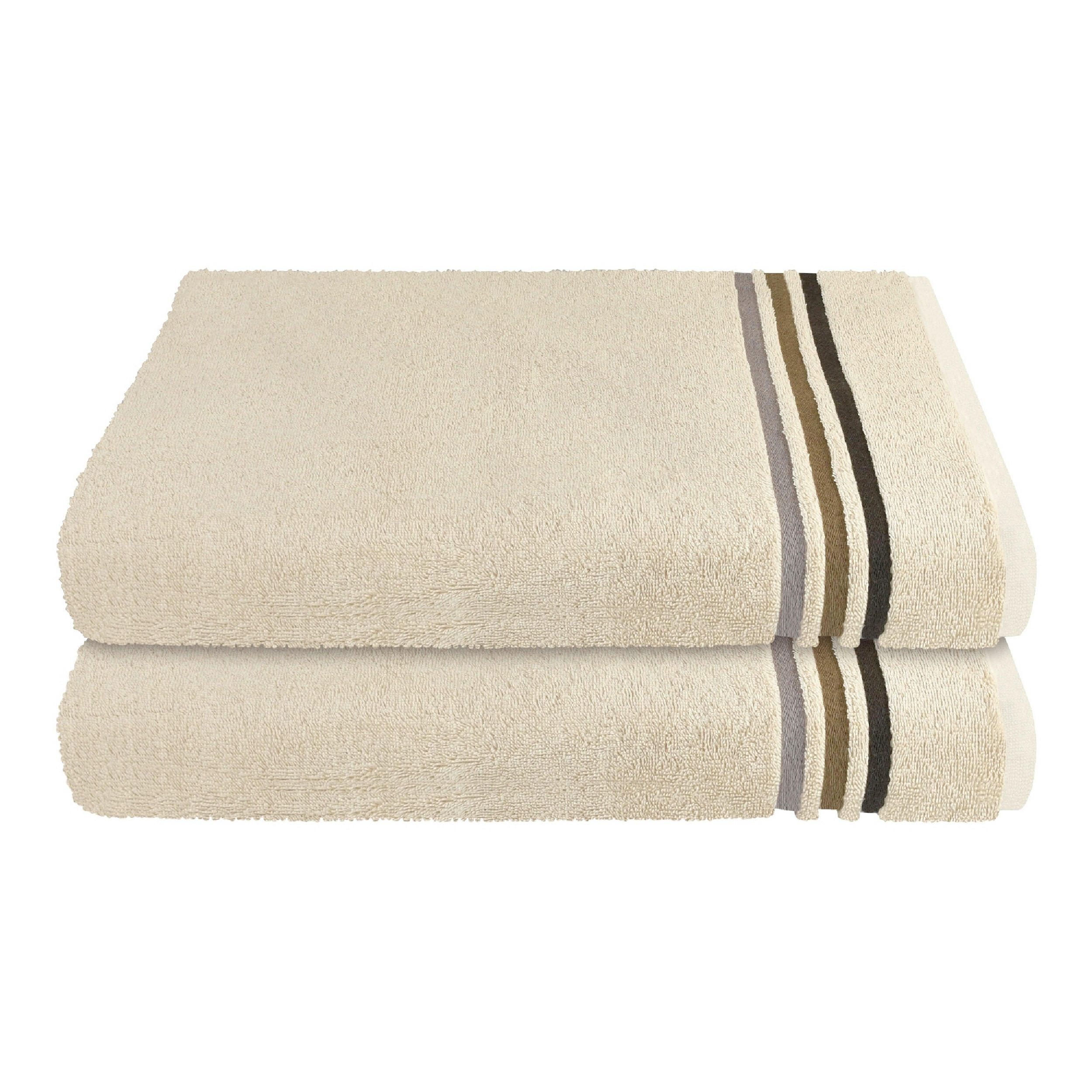 DUSCHTUCHSET Sandfarben 2-teilig  - Sandfarben, Basics, Textil (70/140cm)