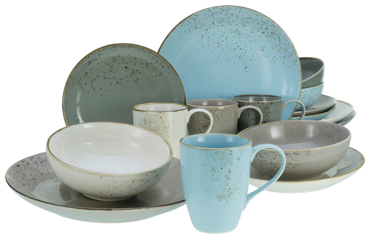 KOMBISERVICE Multicolor Skandinavien 16-teilig 4 Personen  - Multicolor, Trend, Keramik - Creatable