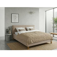 POLSTERBETT Creme 180/200 cm  - Eichefarben/Creme, MODERN, Holz/Textil (180/200cm) - MID.YOU