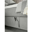 BOXSPRINGBETT 180/200 cm,  in Hellgrau, motorische Verstellbarkeit, Matratzen, unterschiedliche Matratzenhärtegrade je Bettseite, H2 + H3 = mittel + fest  - Hellgrau/Schwarz, Design, Kunststoff/Textil (180/200cm) - Dieter Knoll