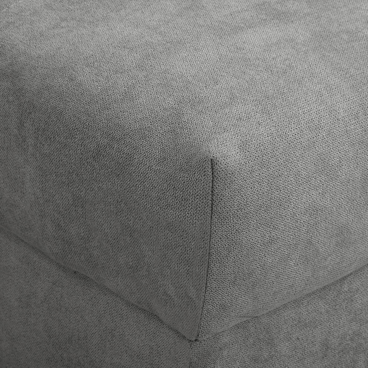 ECKSOFA inkl. Hocker Ariella Dunkelgrau Mikrofaser  - Dunkelgrau/Naturfarben, Design, Holz/Textil (161/231cm) - Livetastic