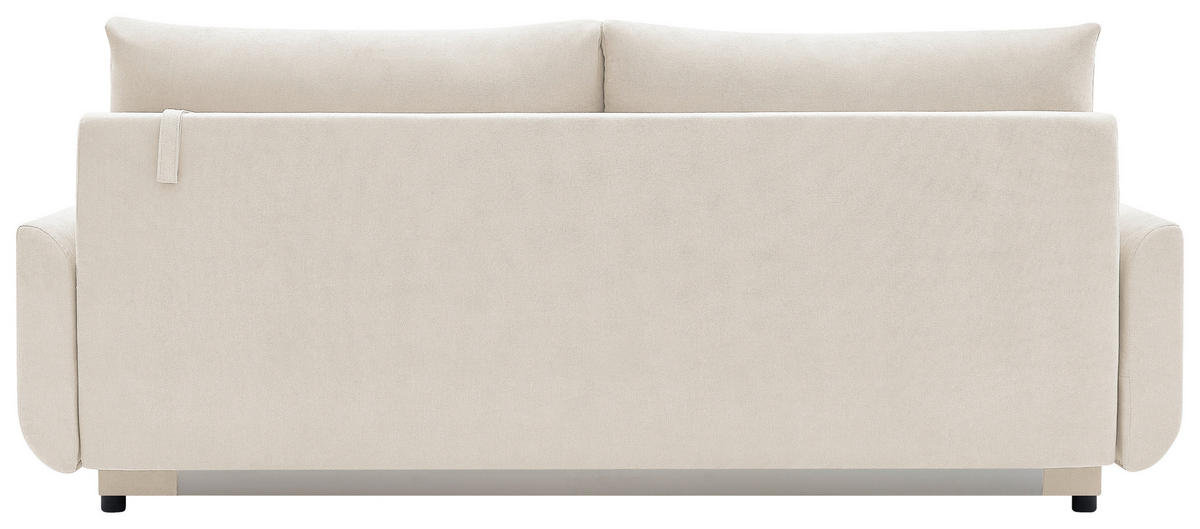SCHLAFSOFA DUO Mikrofaser Weiß  inkl. Rückenkissen, Bettkasten, Schlaffunktion, Rücken echt  - Naturfarben/Weiß, Design, Textil (218/90/110cm) - P & B