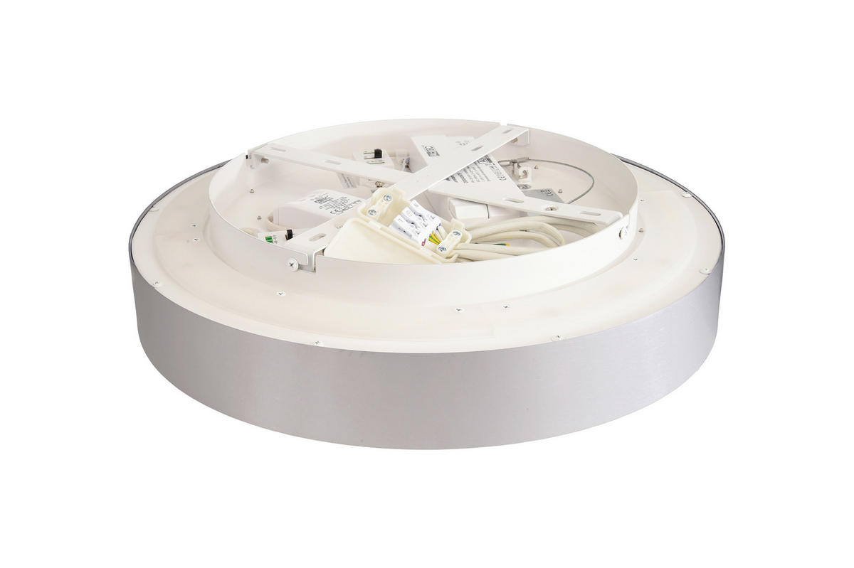 LED-DECKENLEUCHTE Menkar 40/40/9 cm   - Alufarben, KONVENTIONELL, Metall (40/40/9cm)