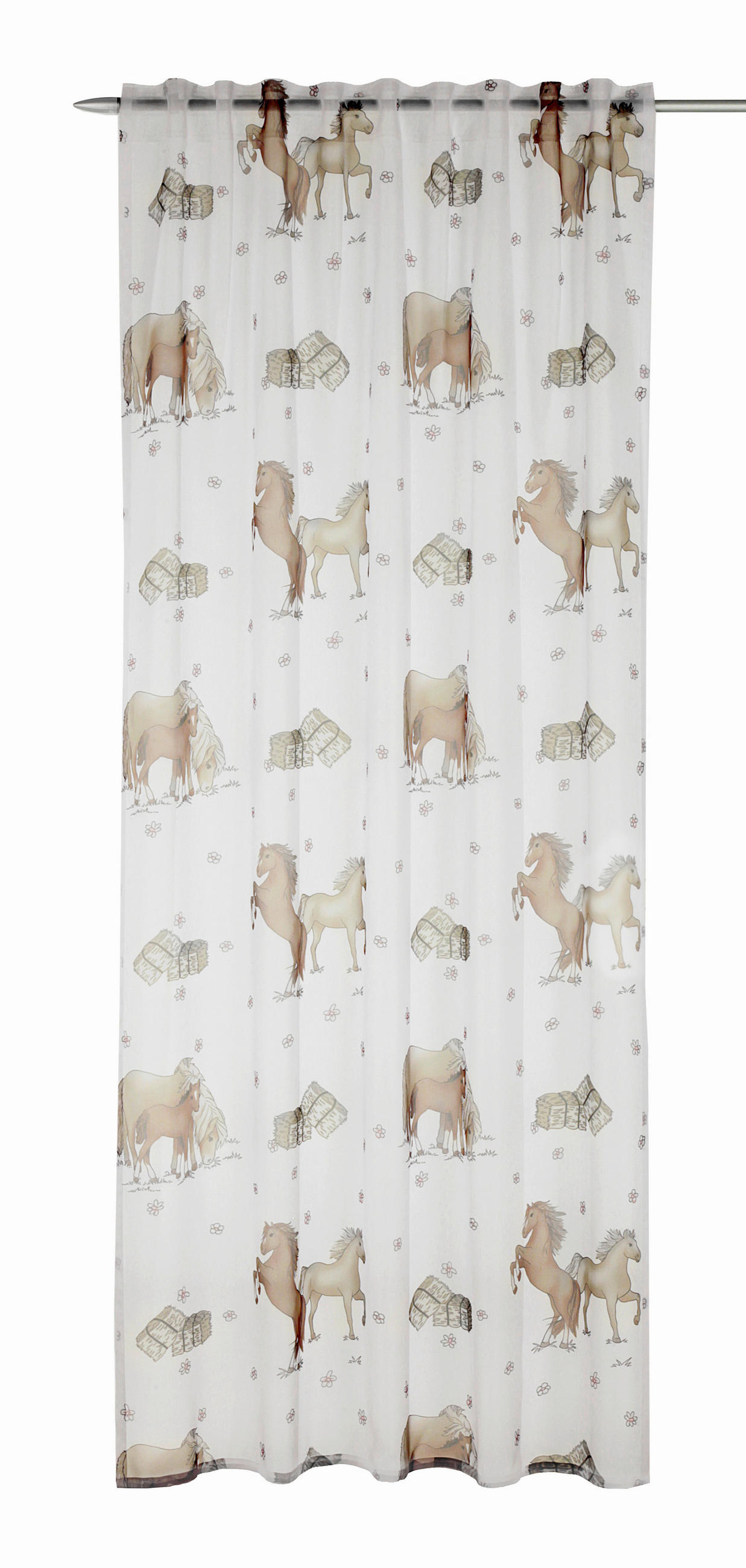 DETSKÝ ZÁVES, priehľadné, 135/255 cm - hnedá/béžová, Basics, textil (135/255cm) - Ben'n'jen