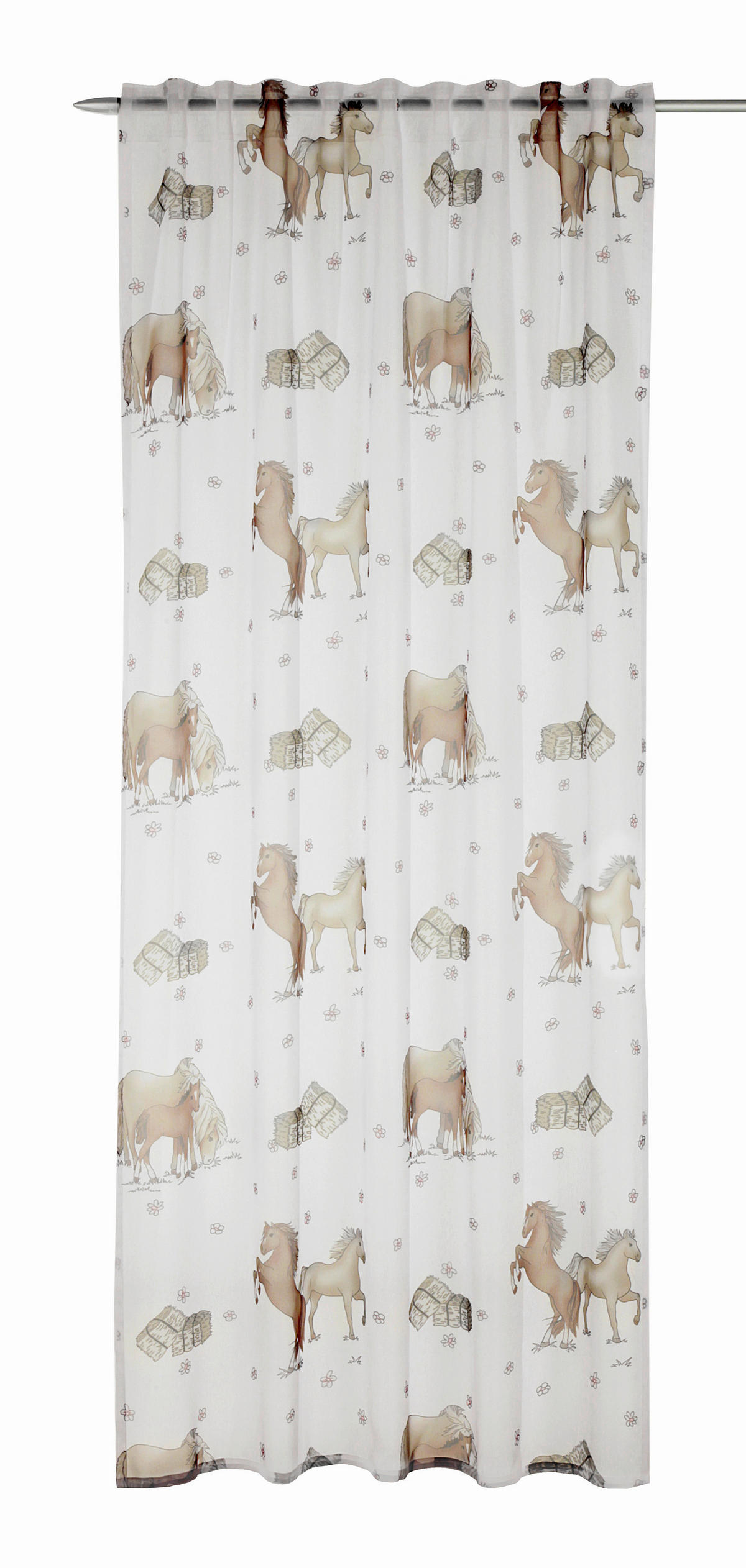 DETSKÝ ZÁVES, priehľadné, 135/255 cm - hnedá/béžová, Basics, textil (135/255cm) - Ben'n'jen