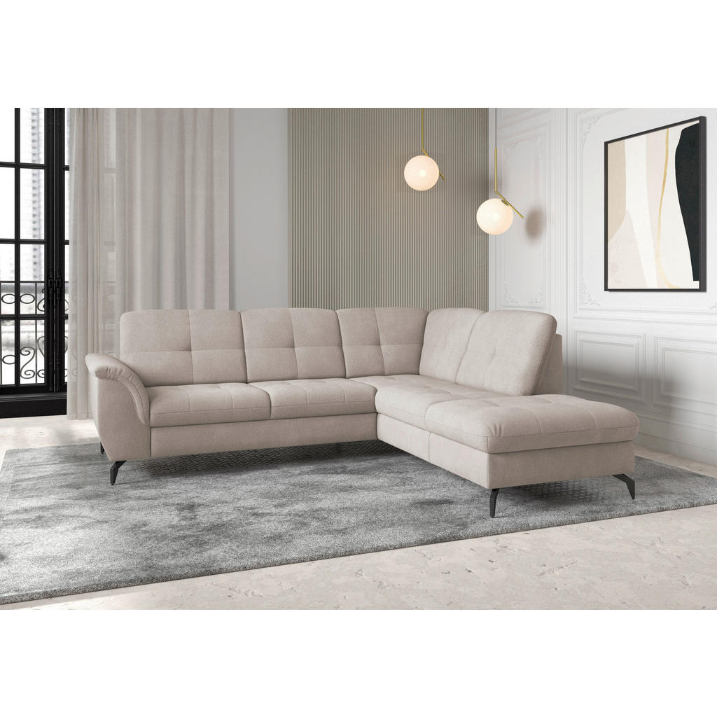 Sit & More ROHOVÁ SEDAČKA, textil, sivobéžová