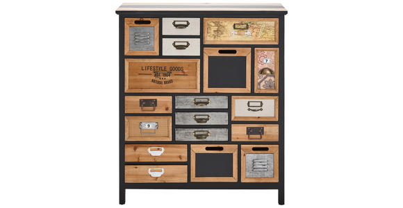 KOMMODE in 90/103/32 cm - Multicolor/Schwarz, LIFESTYLE, Holz/Holzwerkstoff (90/103/32cm) - Landscape