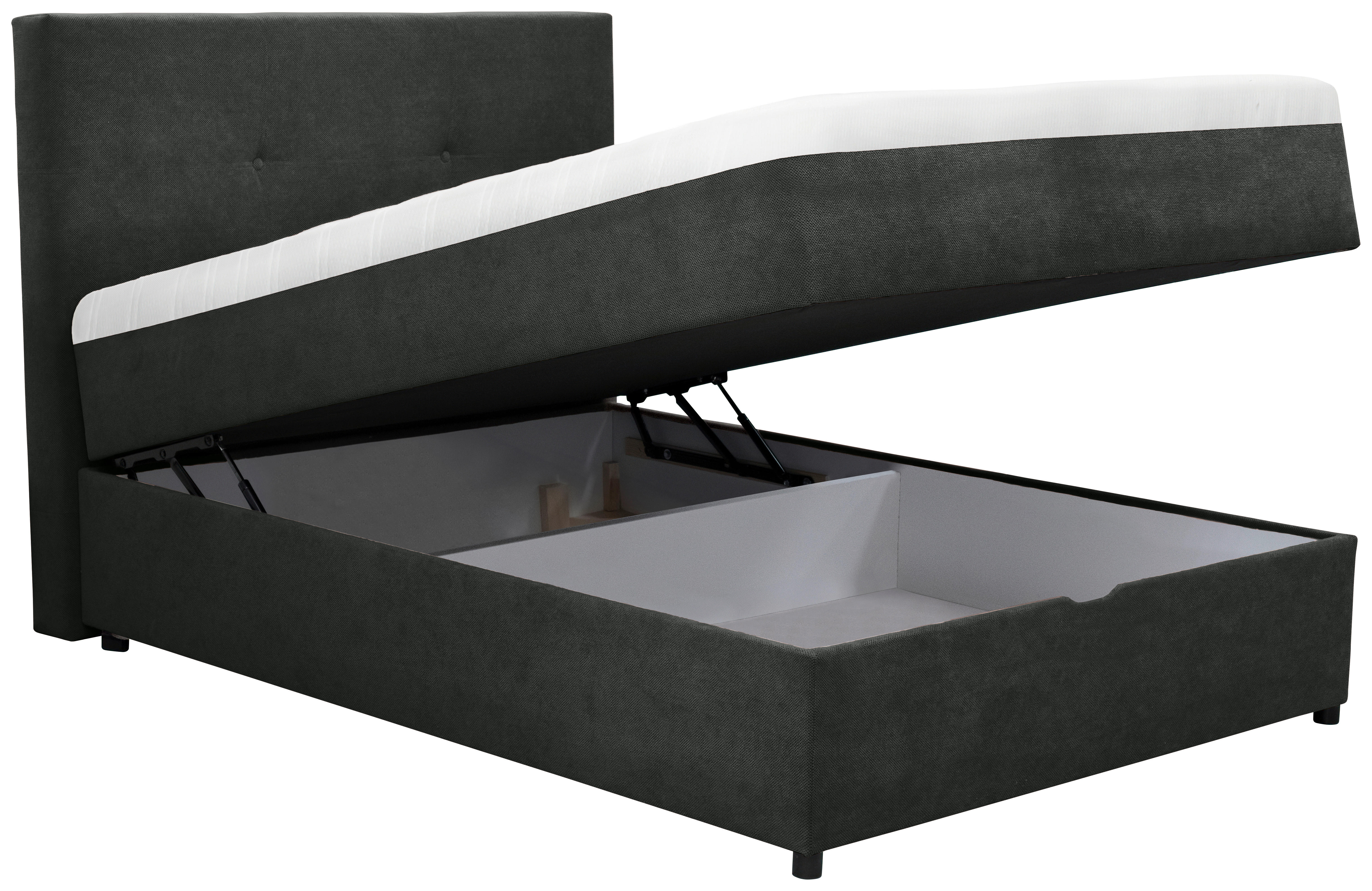 BOXBETT 120/200 cm  in Schwarz  - Schwarz, Konventionell, Kunststoff/Textil (120/200cm) - Carryhome