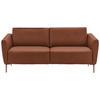 2-SITZER-SOFA Echtleder Cognac  - Eichefarben/Cognac, Natur, Leder/Holz (207/86/87cm) - Valnatura