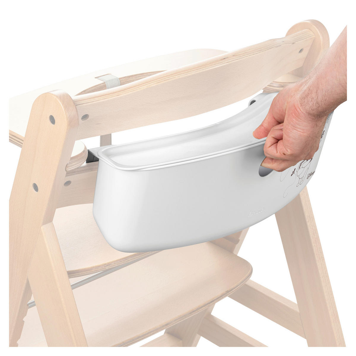 ESS- UND SPIELBRETT Highchair Box S  - Weiß, Basics, Kunststoff (17/16/42cm) - Hauck