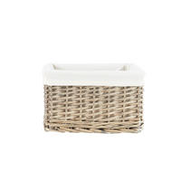 CUTIE PENTRU ETAJERĂ 31/27/18 cm   - gri deschis/alb, Lifestyle, lemn/textil (31/27/18cm) - Landscape