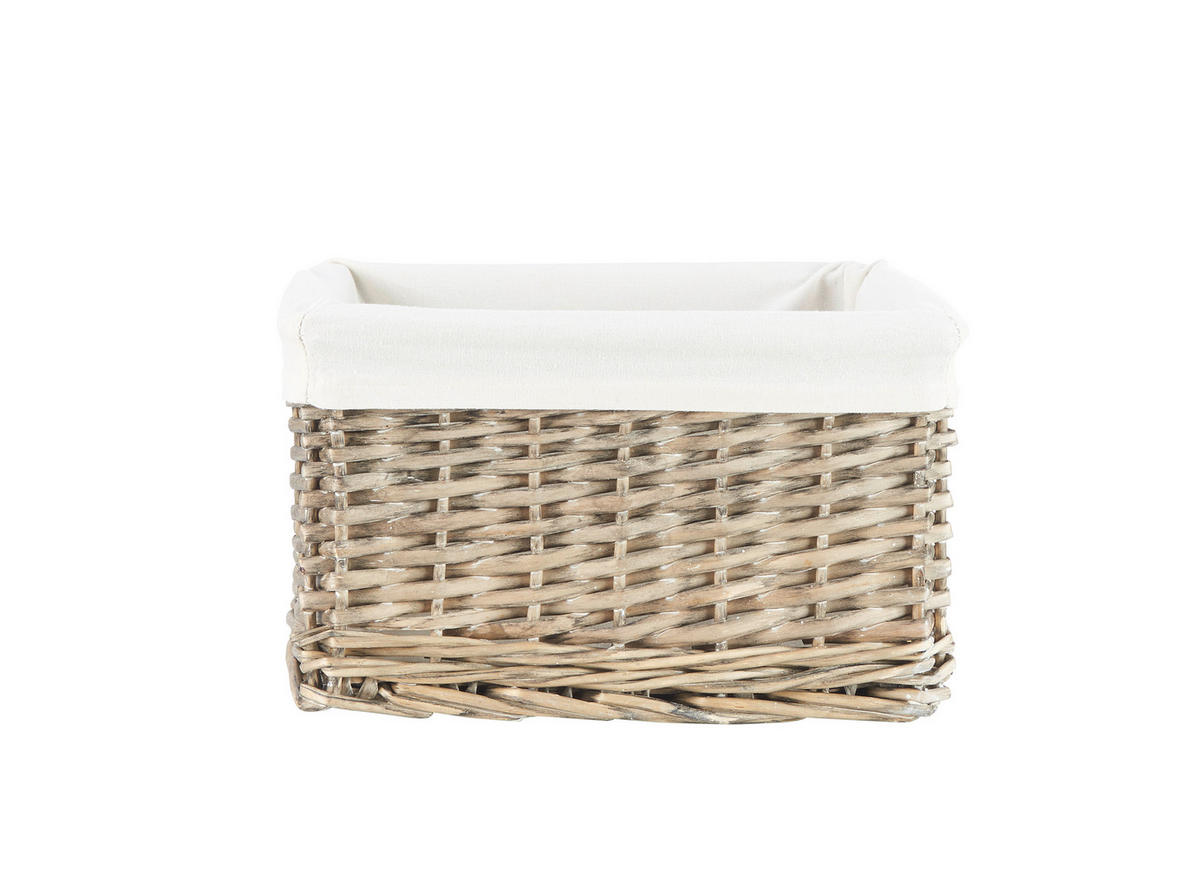 CUTIE PENTRU ETAJERĂ 31/27/18 cm   - gri deschis/alb, Lifestyle, lemn/textil (31/27/18cm) - Landscape