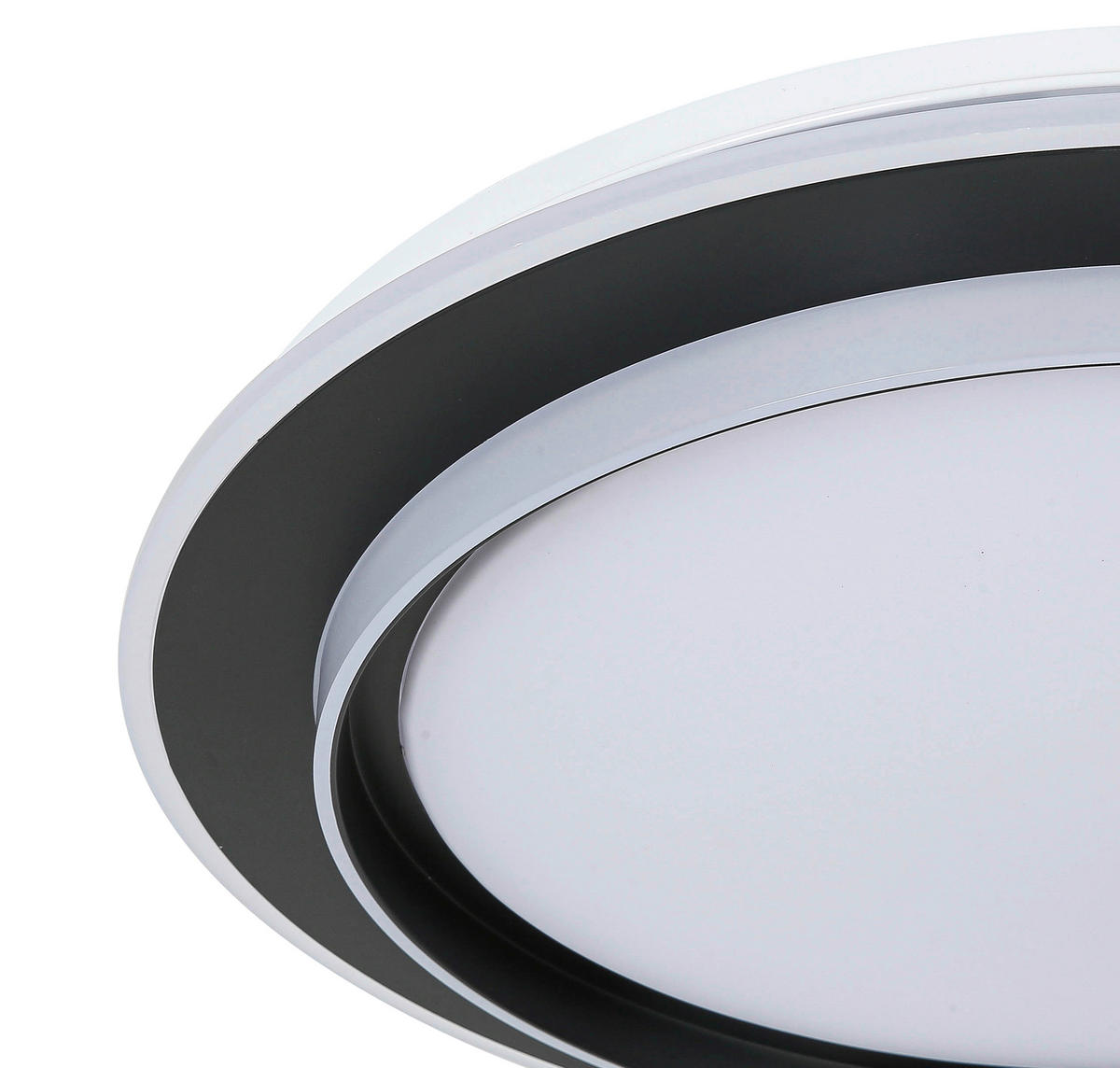 LED PLAFONJERA  - bela/crna, Trendi, metal/plastika (49/6cm) - Novel