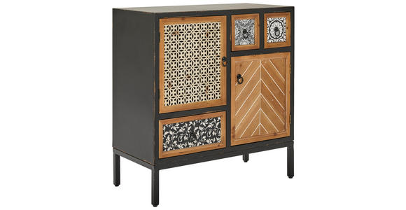 KOMMODE  in 80/84/38 cm  - Multicolor/Schwarz, ROMANTIK / LANDHAUS, Holz/Holzwerkstoff (80/84/38cm) - Landscape