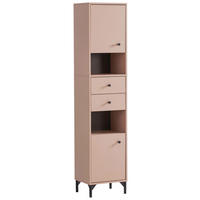 HOCHSCHRANK 40,3/181,6/33,1 cm  - Schwarz/Altrosa, KONVENTIONELL, Holzwerkstoff/Kunststoff (40,3/181,6/33,1cm) - Stylife