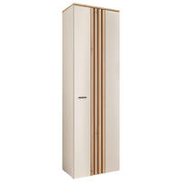 PREDSIEŇOVÁ SKRIŇA, farba duba, kašmírová, 60/197/38 cm - čierna/kašmírová, Basics, kompozitné drevo/plast (60/197/38cm) - Xora