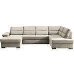 WOHNLANDSCHAFT  in Webstoff Beige  - Dunkelbraun/Beige, KONVENTIONELL, Kunststoff/Textil (166/319/183cm) - Cantus