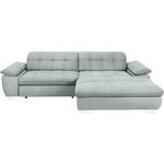 ECKSOFA in Mikrofaser Platinfarben  - Platinfarben/Chromfarben, Design, Textil/Metall (265/180cm) - Carryhome