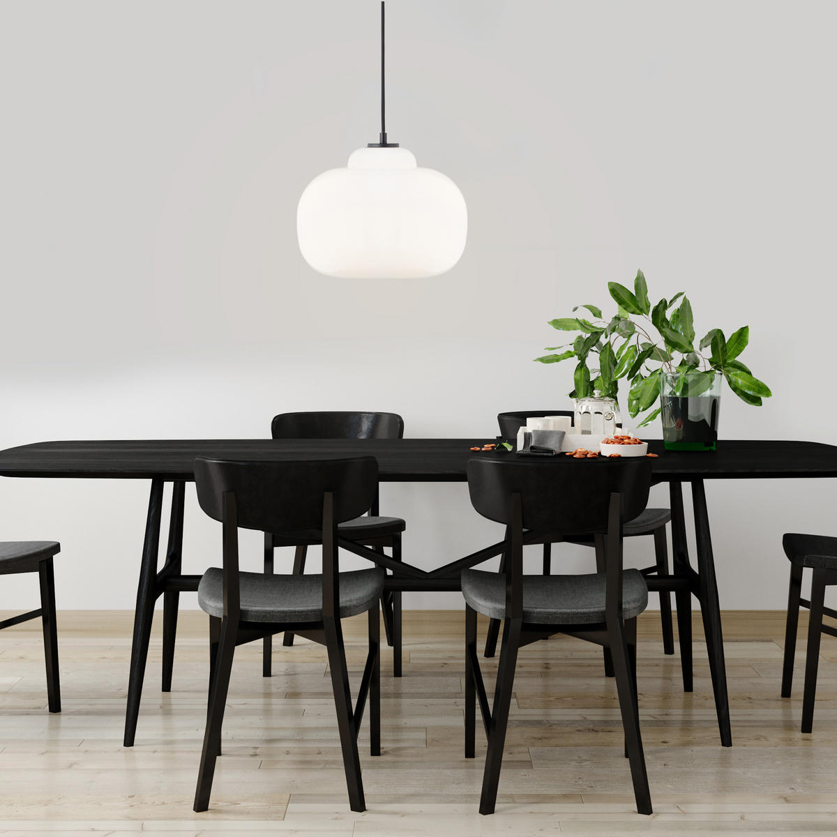 PENDELLEUCHTE 30/128,5 cm  - Weiß, Design, Glas/Metall (30/128,5cm) - Brilliant