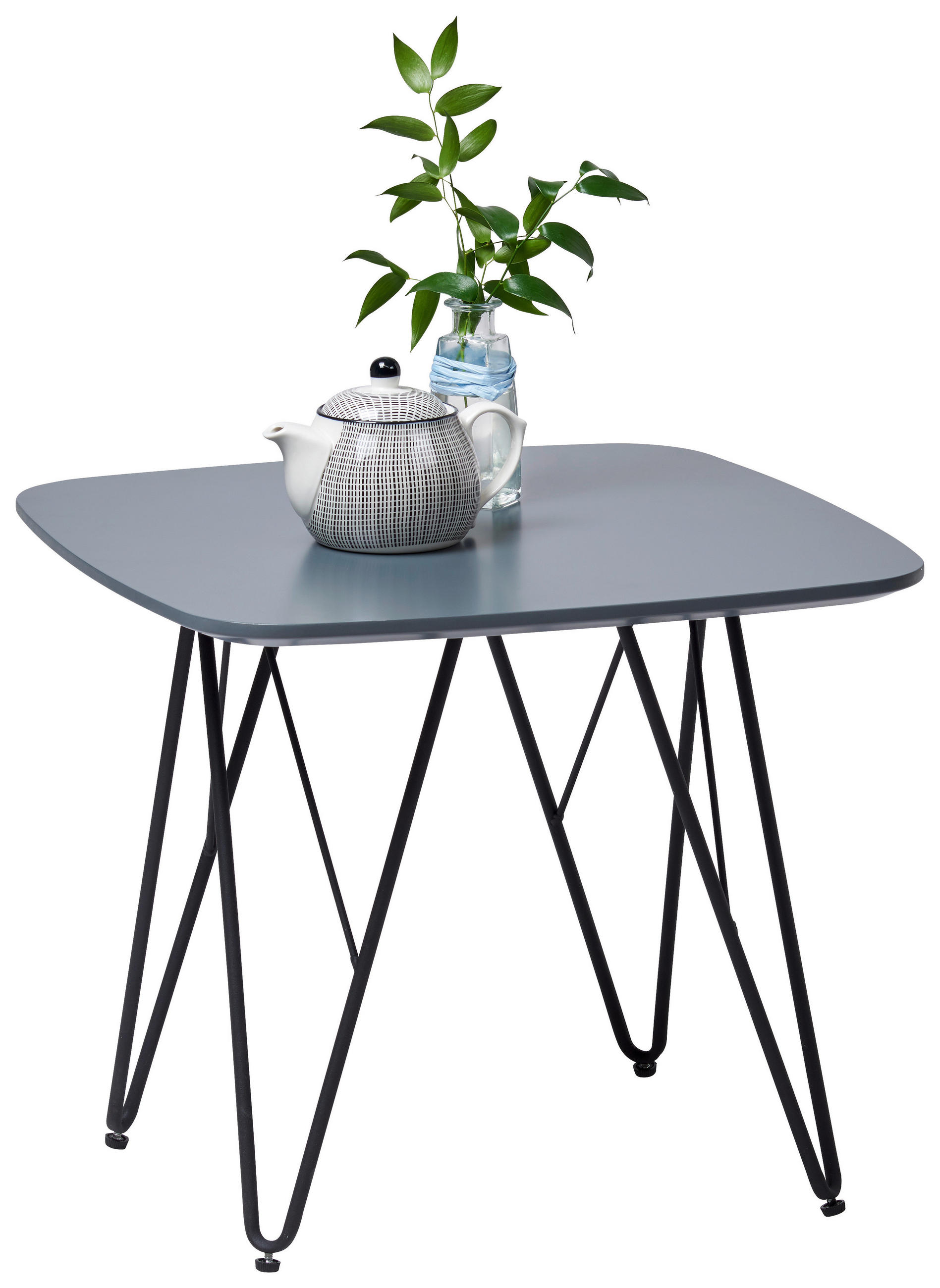 KISASZTAL fém, faalapú anyag 50/50/42 cm  - fekete/sötétszürke, Design, faalapú anyag/fém (50/50/42cm) - Carryhome