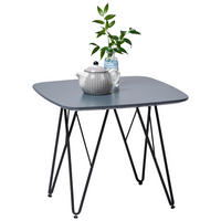 KISASZTAL fém, faalapú anyag 50/50/42 cm  - fekete/sötétszürke, Design, faalapú anyag/fém (50/50/42cm) - Carryhome