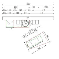 KÜCHENLEERBLOCK XO 8 150/270 cm  in Graphitfarben, Eichefarben  - Edelstahlfarben/Eichefarben, Design, Holzwerkstoff/Metall (150/270cm) - Xora