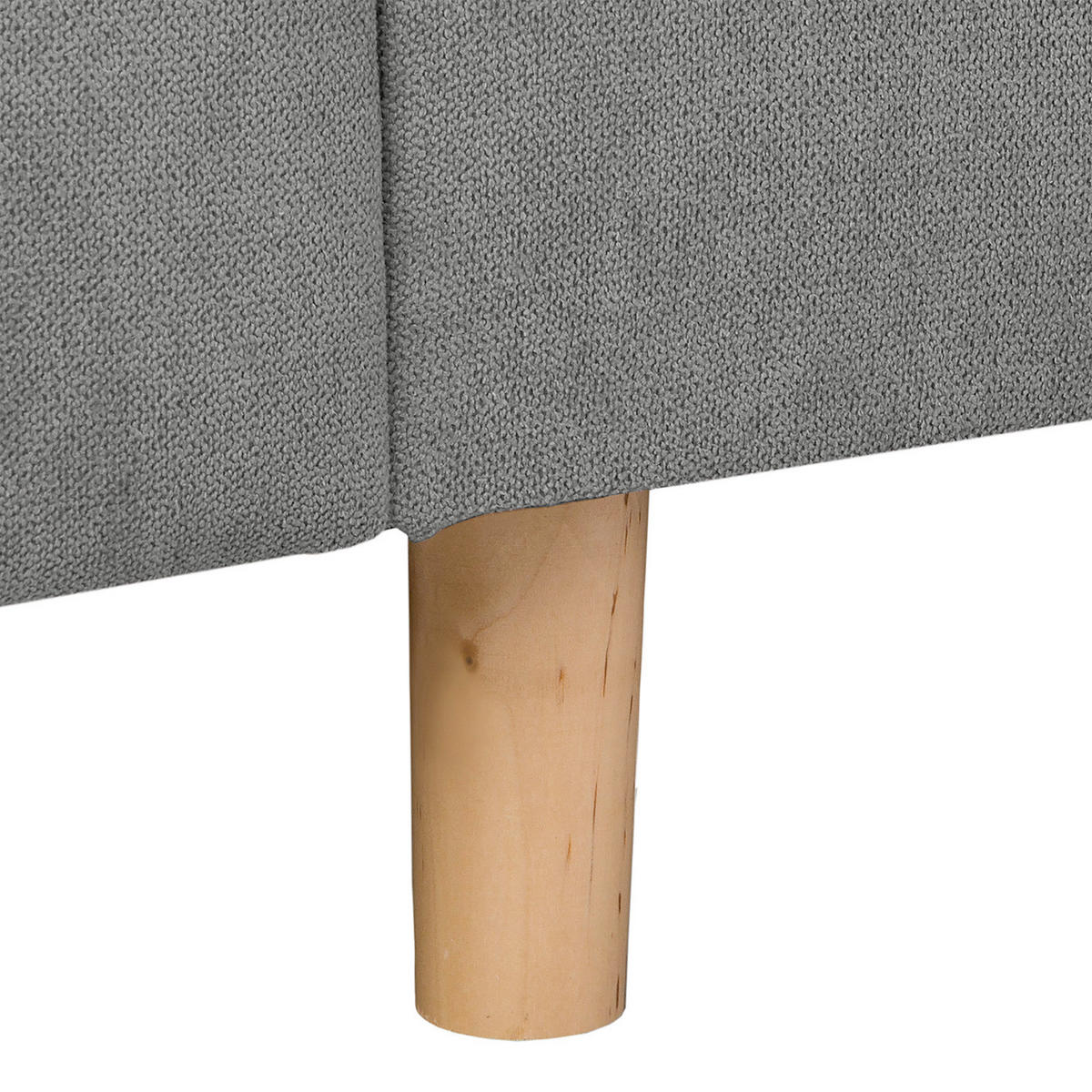 ECKSOFA Ariella Dunkelgrau Mikrofaser  - Dunkelgrau/Naturfarben, Design, Holz/Textil (231/161cm) - Livetastic