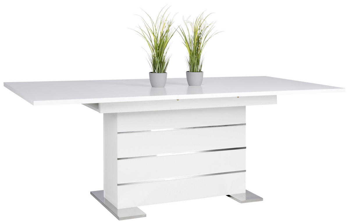 TRPEZARIJSKI STO  bela   - bela, Dizajnerski, pločasti materijal (160/200/90/75cm) - Xora