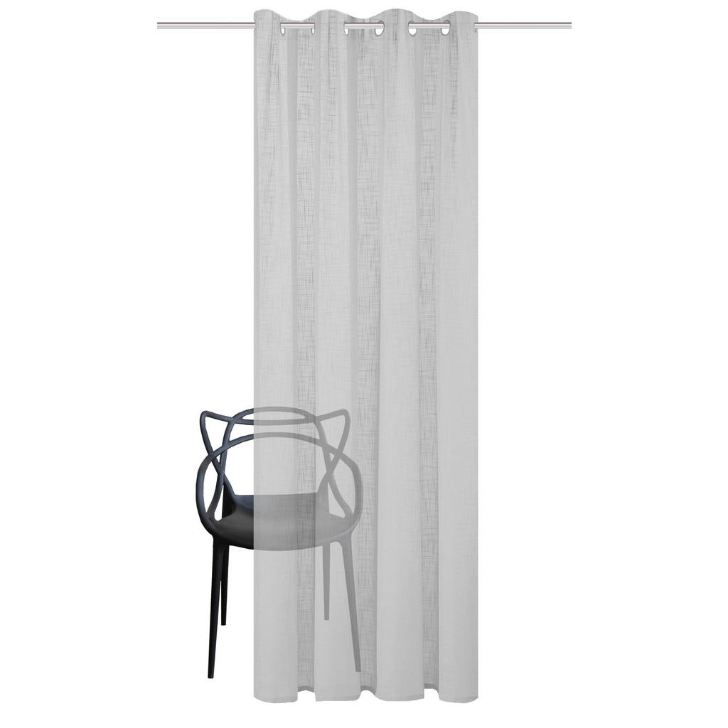 Thumbnail - Ösenschal Softy, Grau, Textil, Uni, 140x160 cm, Wohntextilien, Gardinen & Vorhänge, Fertiggardinen, Ösenschals