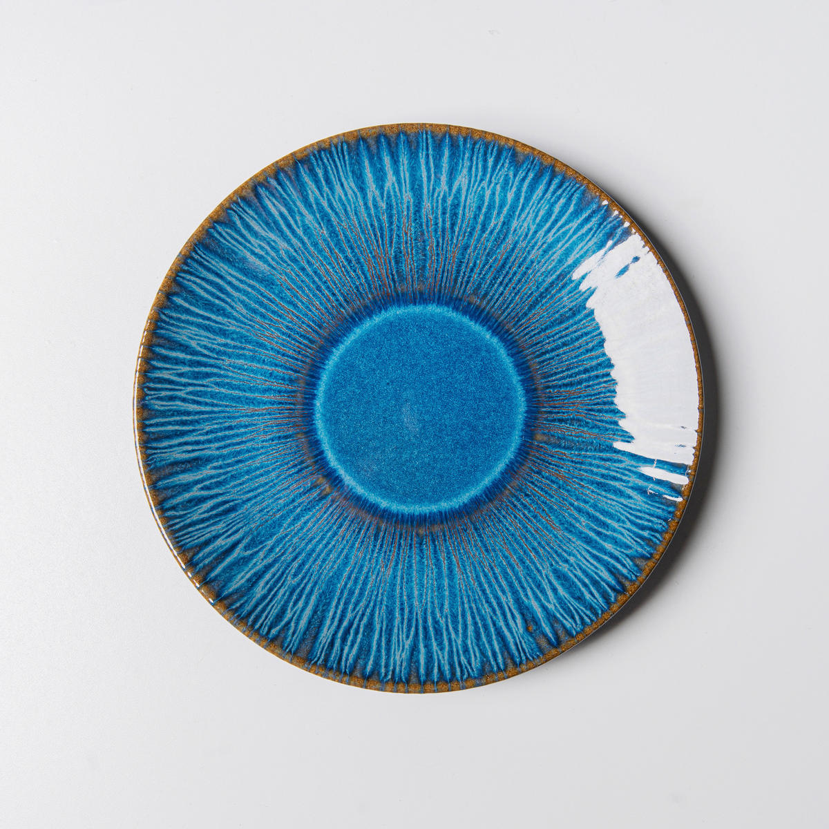 DESSERTTELLERSET Blau 4-teilig EISFALL  - Blau, Basics, Keramik (21/2,5cm) - Gipfelstück