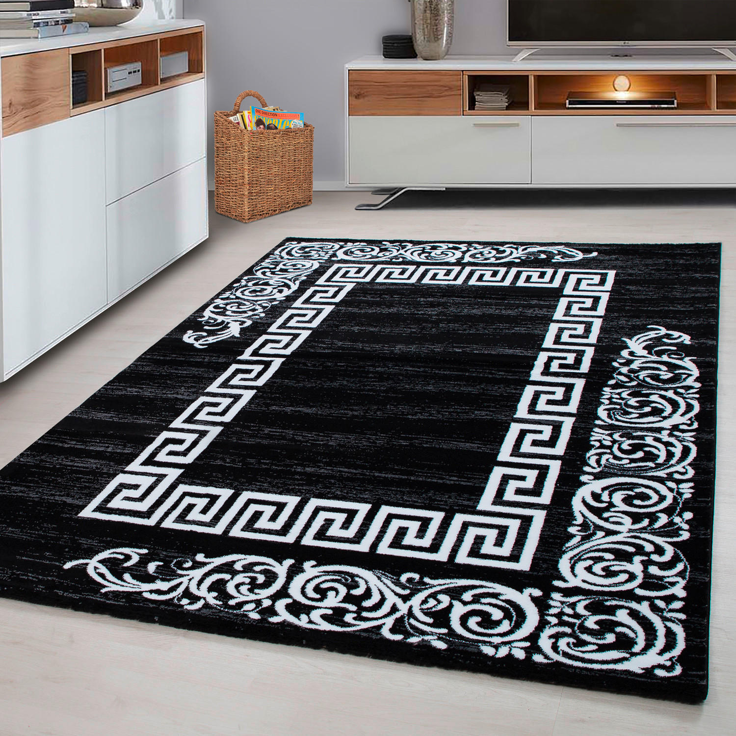 FLATVÄVD MATTA 140/200 cm Miami  - svart, Design, textil (140/200cm) - Novel