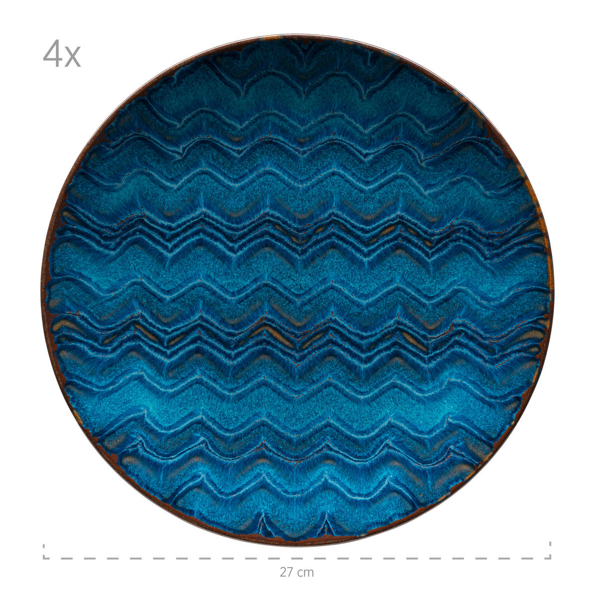TAFELSERVICE 12-teilig  - Blau, Basics, Keramik - Mäser