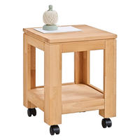 BEISTELLTISCH 35,5/35,5/46 cm Kernbuche massiv Buchefarben quadratisch  - Buchefarben, KONVENTIONELL, Holz/Kunststoff (35,5/35,5/46cm) - Linea Natura