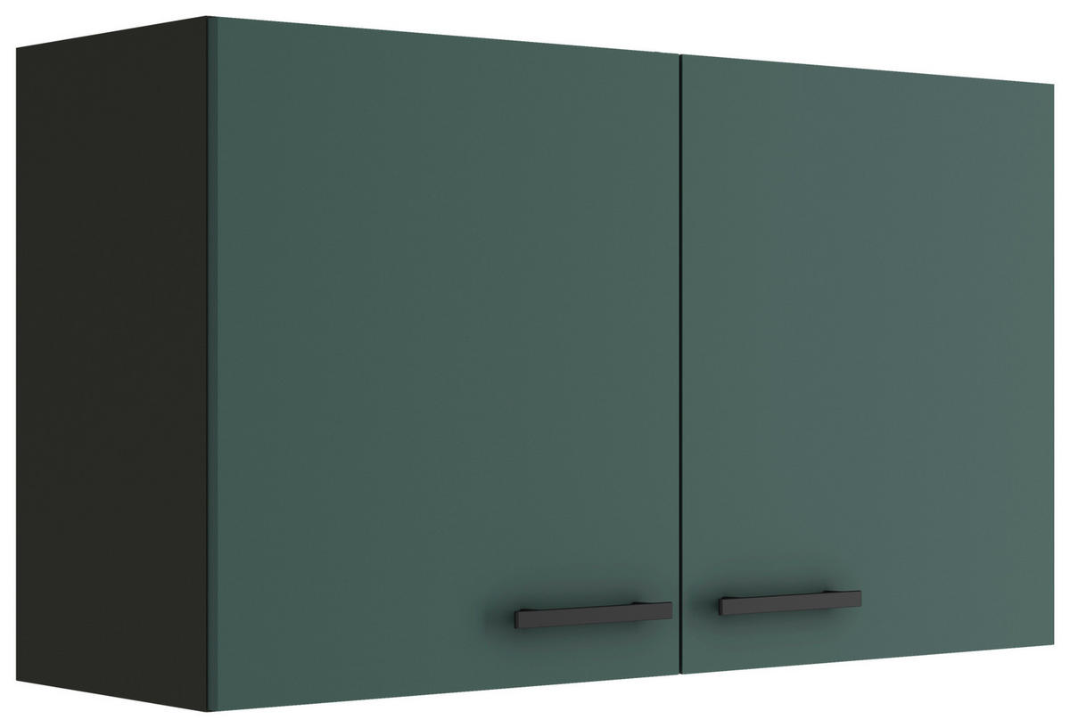 KÜCHENOBERSCHRANK 100/57,6/34,6 cm  in Anthrazit, Dunkelgrün  - Dunkelgrün/Anthrazit, Basics, Holzwerkstoff/Metall (100/57,6/34,6cm) - Optifit
