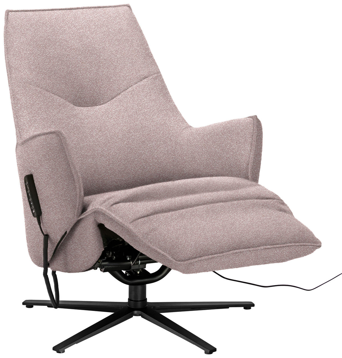 RELAXSESSEL in Textil Rosa  - Anthrazit/Rosa, Design, Textil/Metall (70/112/85cm) - Himolla Komfortklass