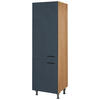 GESCHIRRSCHRANK 60/216,6/58 cm  in Blau, Eichefarben  - Blau/Eichefarben, MODERN, Holzwerkstoff/Metall (60/216,6/58cm) - Nobilia