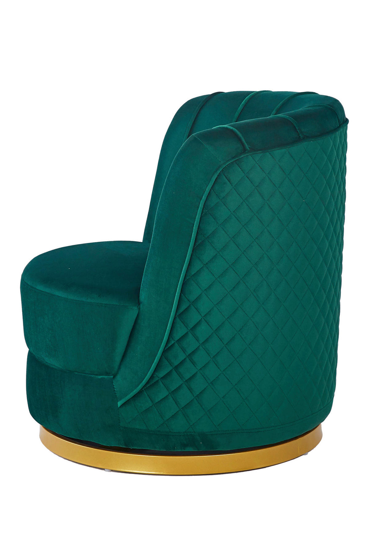 SESSEL in Samt Grün  - Goldfarben/Grün, MODERN, Textil/Metall (68/77/57cm) - Livetastic