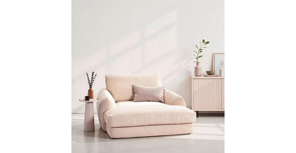 XXL-SESSEL - Creme/Schwarz, KONVENTIONELL, Kunststoff/Textil (132/81/158cm) - Carryhome