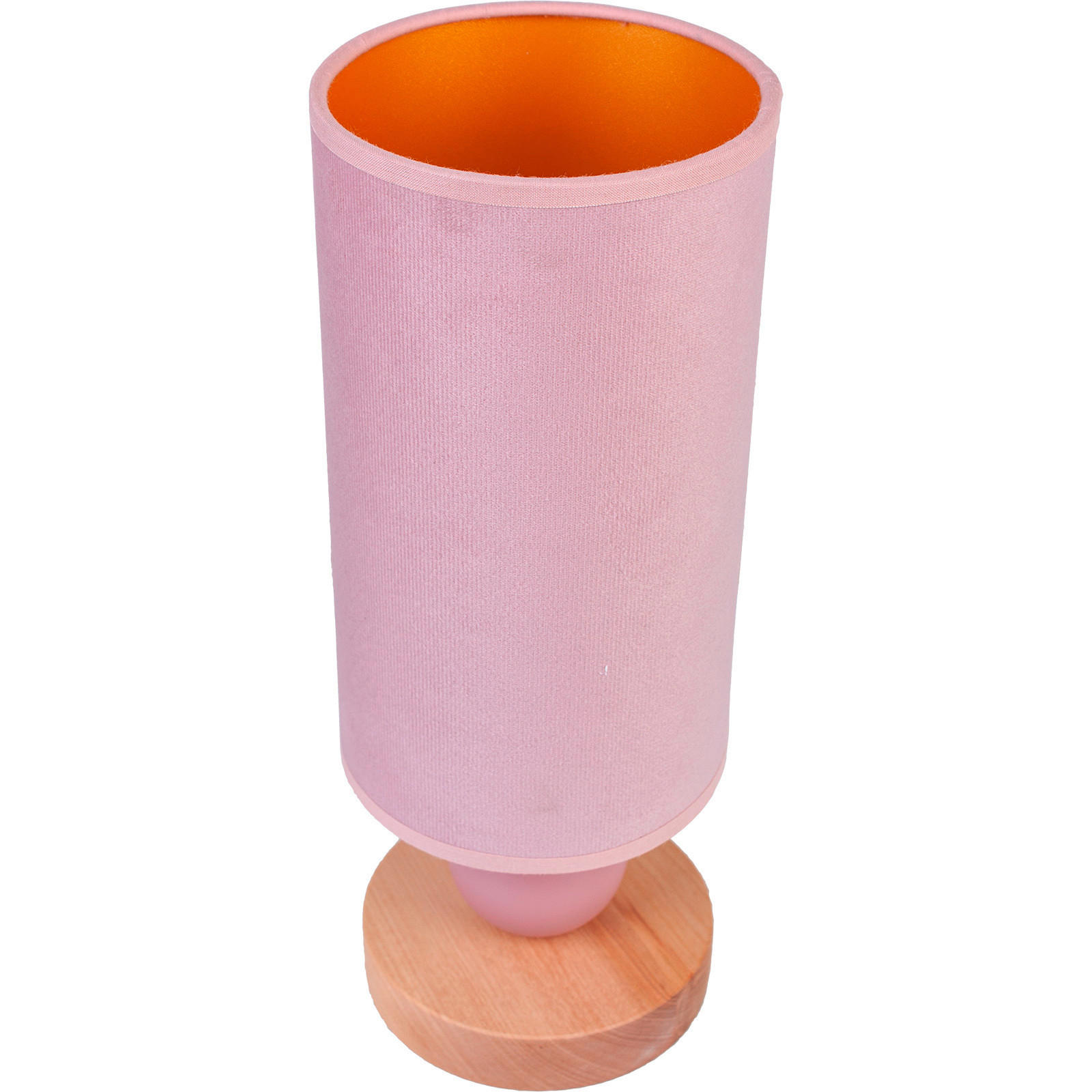 DĚTSKÁ STOLNÍ LAMPIČKA, 12/31,5 cm  - růžová/přírodní barvy, Natur, dřevo (12/31,5cm)