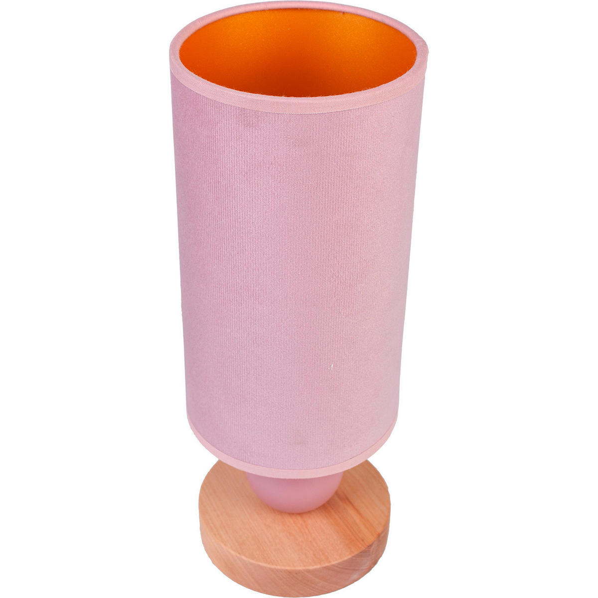 DĚTSKÁ STOLNÍ LAMPIČKA, 12/31,5 cm  - růžová/přírodní barvy, Natur, dřevo (12/31,5cm)