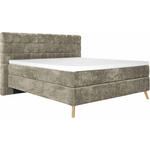 BOXSPRINGBETT 180/200 cm  in Hellbraun  - Hellbraun/Eichefarben, Design, Holz/Textil (180/200cm) - Esposa