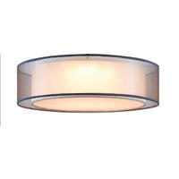 LED-DECKENLEUCHTE  50/15,5 cm    - Grau/Nickelfarben, Konventionell, Textil/Metall (50/15,5cm) - Globo
