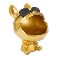 SKULPTUR - Goldfarben/Schwarz, Basics, Kunststoff (17/23.5/17cm)