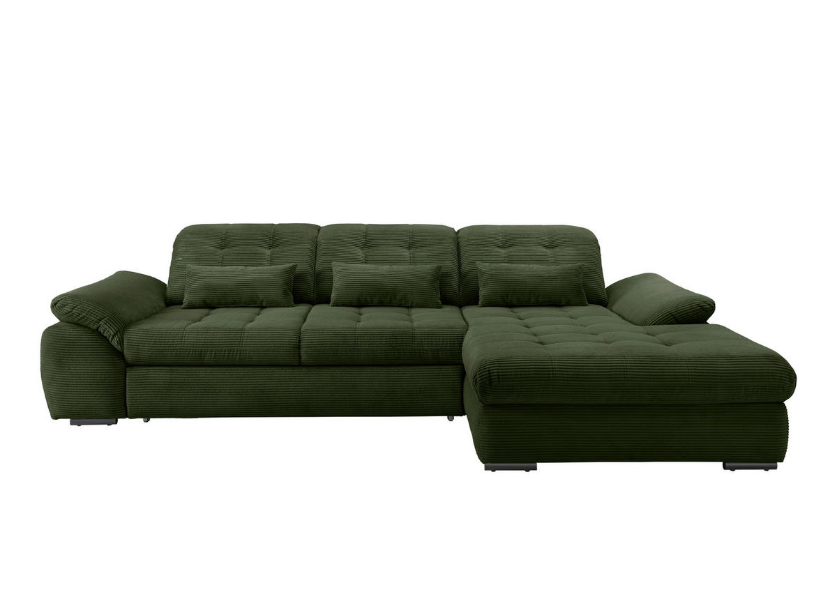 Freisteller von Livetastic ECKSOFA Dunkelgrün Cord.