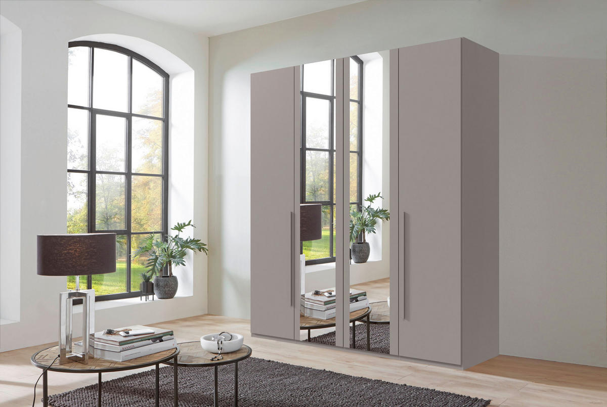 DREHTÜRENSCHRANK 4-türig Sahara  - Kaschmir/Sahara, MODERN, Glas/Holzwerkstoff (180/208/58cm) - Chameo