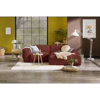 ECKSOFA HANNAH Rot Cord  - Rot/Schwarz, Design, Kunststoff/Textil (252/170cm) - MID.YOU