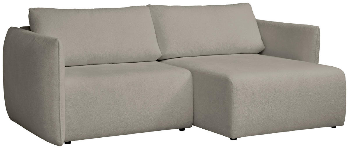 ECKSOFA Beige Jersey  - Beige/Schwarz, KONVENTIONELL, Kunststoff/Textil (238/148cm) - Carryhome